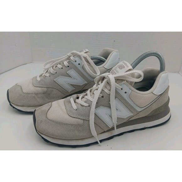 New Balance WL574EW 574 Core Gray White Running Sneaker Shoes Women's US 9 - Picture 1 of 7